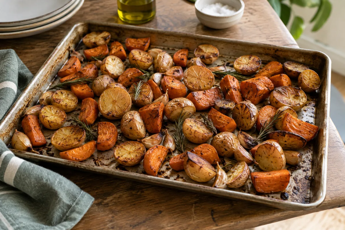 The anything-goes roast: prepared recipe serving suggestion