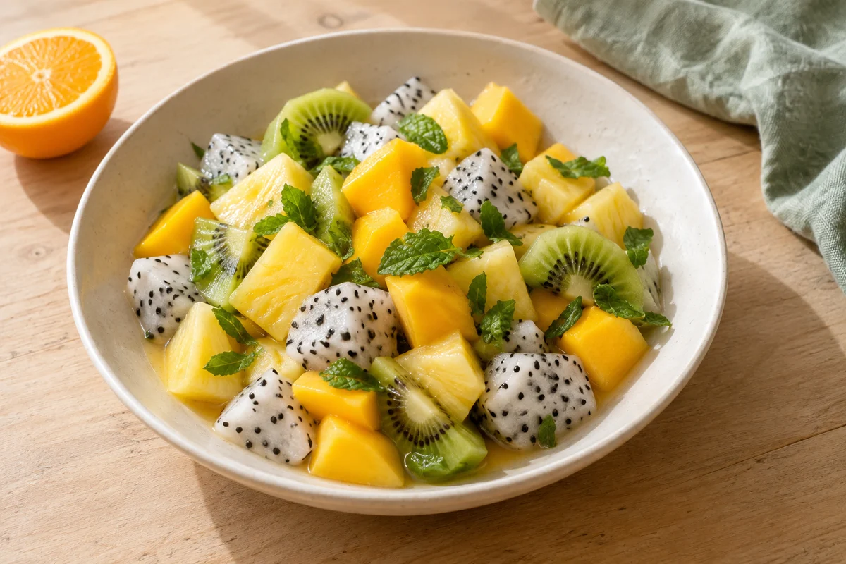 A little tropical sunshine: prepared recipe serving suggestion